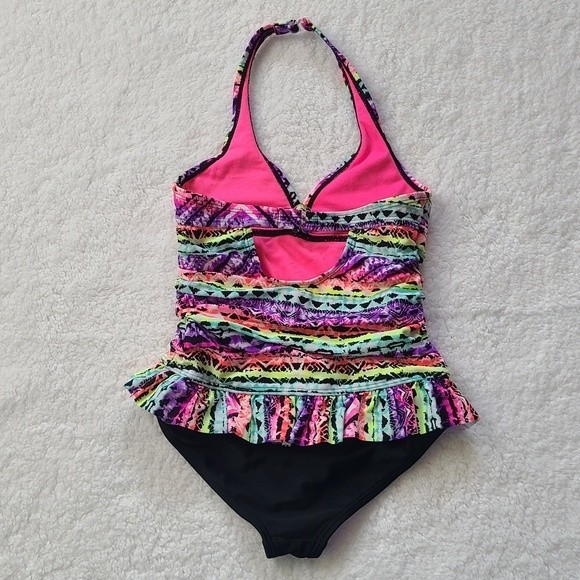 Wonder Nation Girls Sz 6 - 6X Halter One Piece Swimsuit - Picture 5 of 7